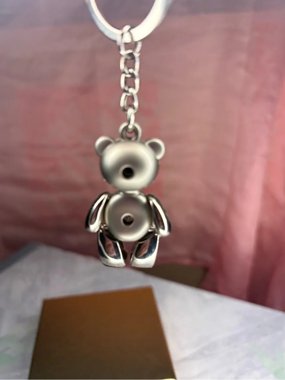 I ♥ NY Silver Teddy Bear Keychain - Kids Accessory